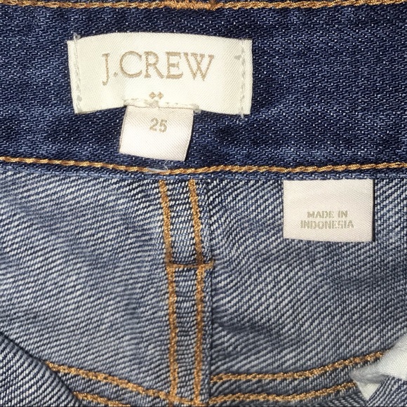 J. Crew Medium Blue Denim Wash Cuffed Jean Shorts - Picture 9 of 11